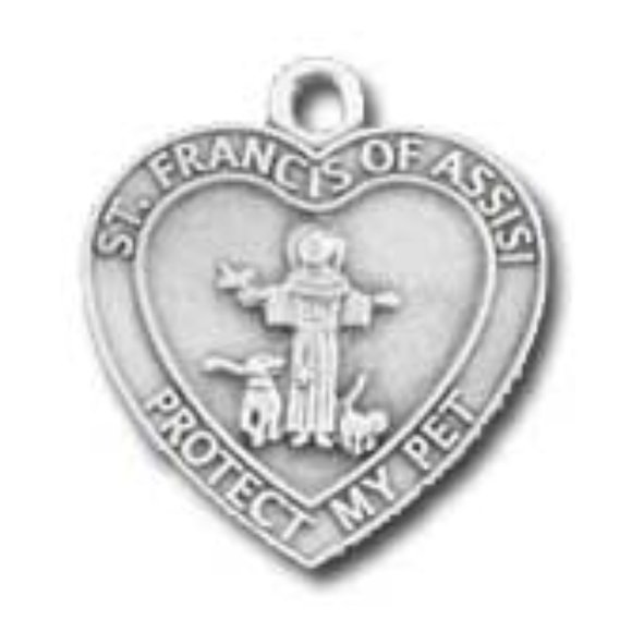 ST FRANCIS OF ASSISI PROTECT MY PET HEART CHARM - Picture 2 of 3